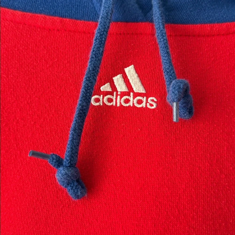 Adidas Red and Blue Clippers Hoodie Medium